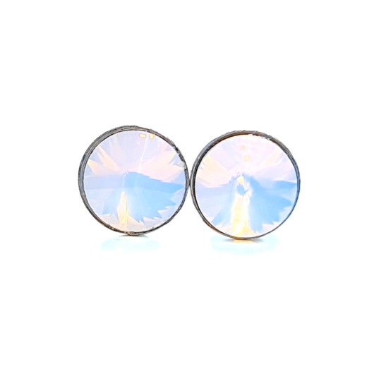 Rivoli fülbevaló (8mm) Rose Opal (Opál rózsaszín)